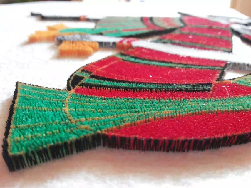 Toothbrush embroidery